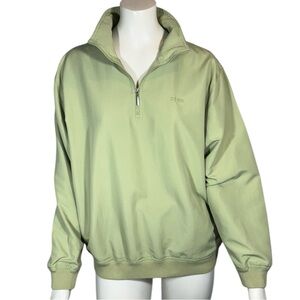 Izod Women’s Golf Pullover 1/4 Zip Olive Long Sleeve Windbreaker Jacket Size M